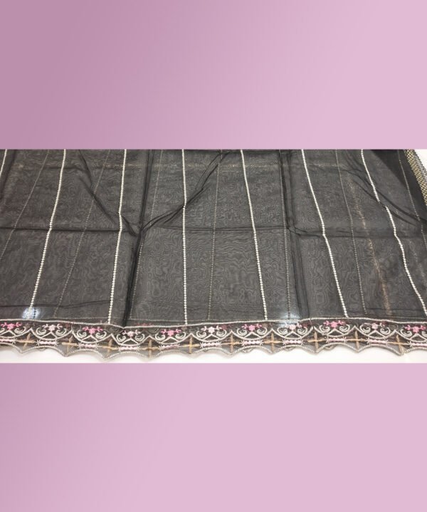 Unstiched Pakistani Suit Black - Image 6