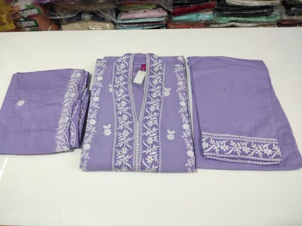 Stitched Chikankari Suit Set - Image 19