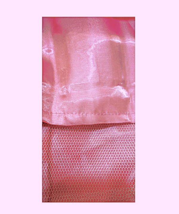 Frock For Kids Girls in Silk fabric Salmon Pink Colour. - Image 4
