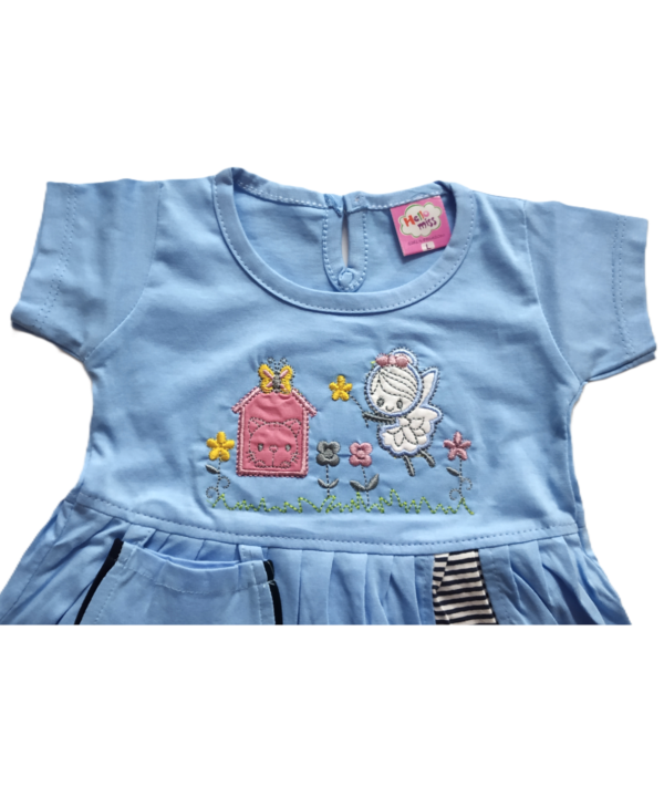 Baby (Girl’s) Sky Frock with Bloomers. - Image 2