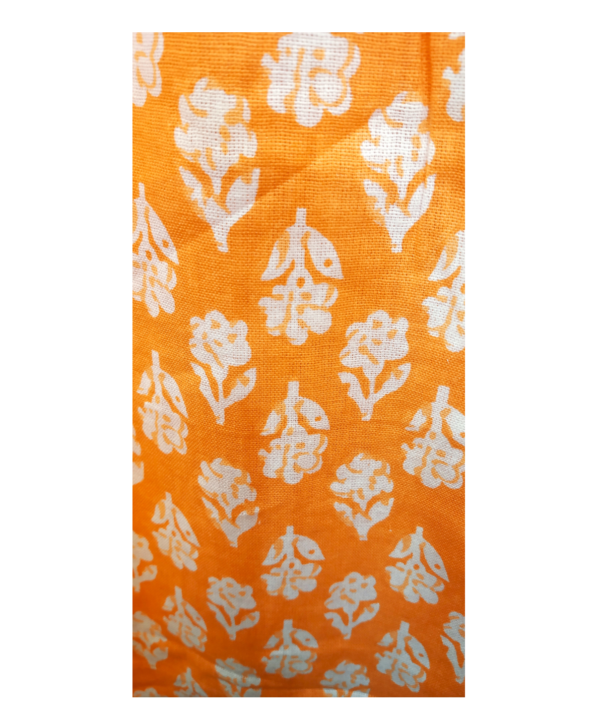 Printed Garara Suit Set for kids girls,Cotton, Orange Colour - Image 3