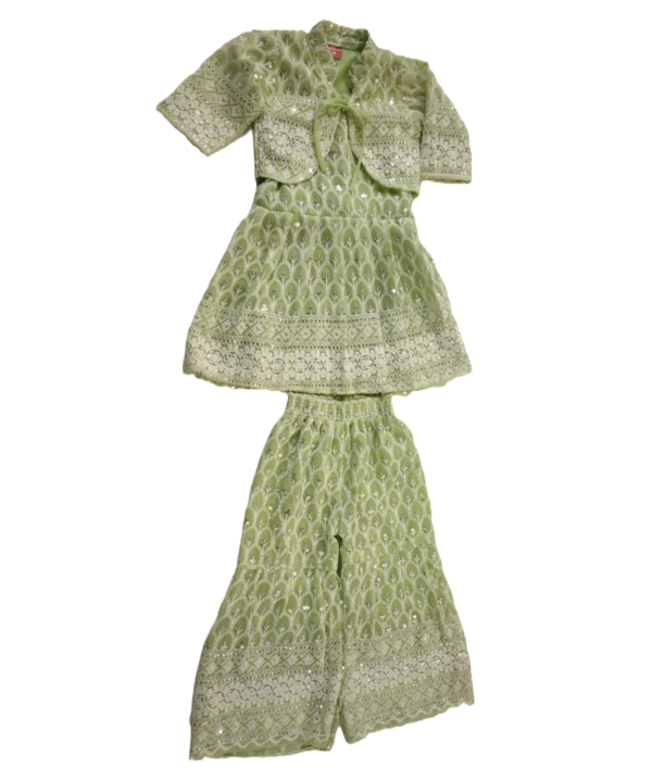 Garara Suit Set For Kids Girls In Soft Georgette Fabric.