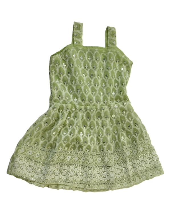 Garara Suit Set For Kids Girls In Soft Georgette Fabric. - Image 2