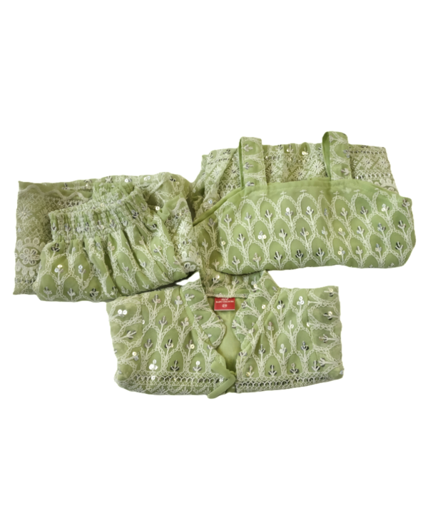 Garara Suit Set For Kids Girls In Soft Georgette Fabric. - Image 5