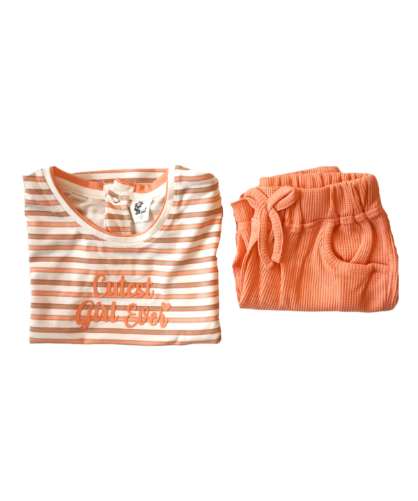 Kids Girls Striped Top with Shorts. - Image 5