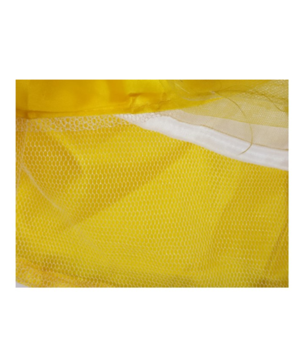 Women's Pink & Yellow Lehenga Choli Set. Net Fabric with Thread Work. - Image 5