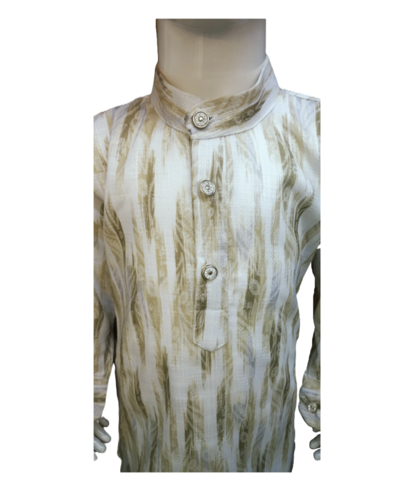 Kids Boys Cotton Printed Kurta Pajama Set. - Image 2