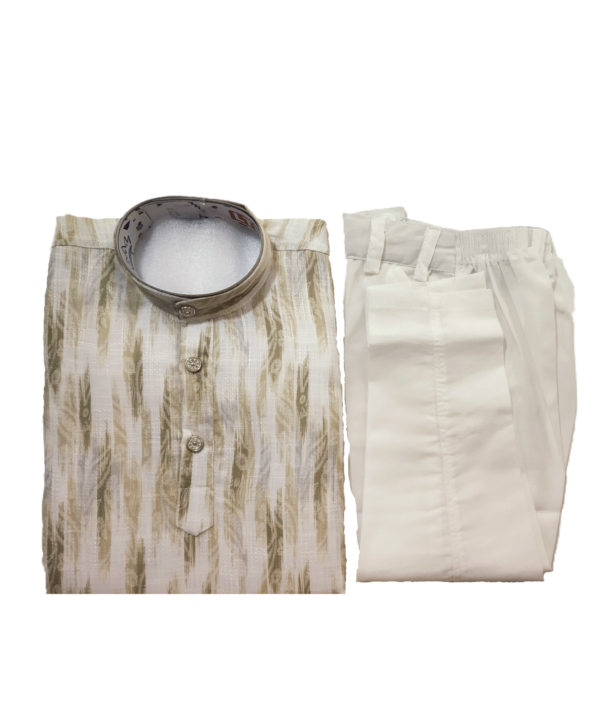 Kids Boys Cotton Printed Kurta Pajama Set. - Image 5