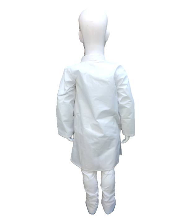 Kids Boys White Cotton Kurta Pajama Set. - Image 3